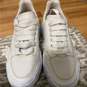 Alexander McQueen White Lace-Up Athletic Shoes
